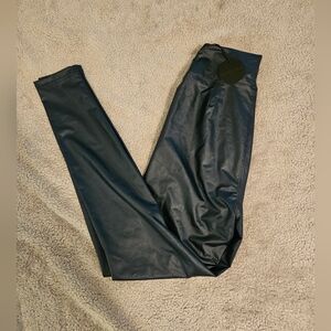 Aerie Offline Real Luxe Navy Pleather Leggings